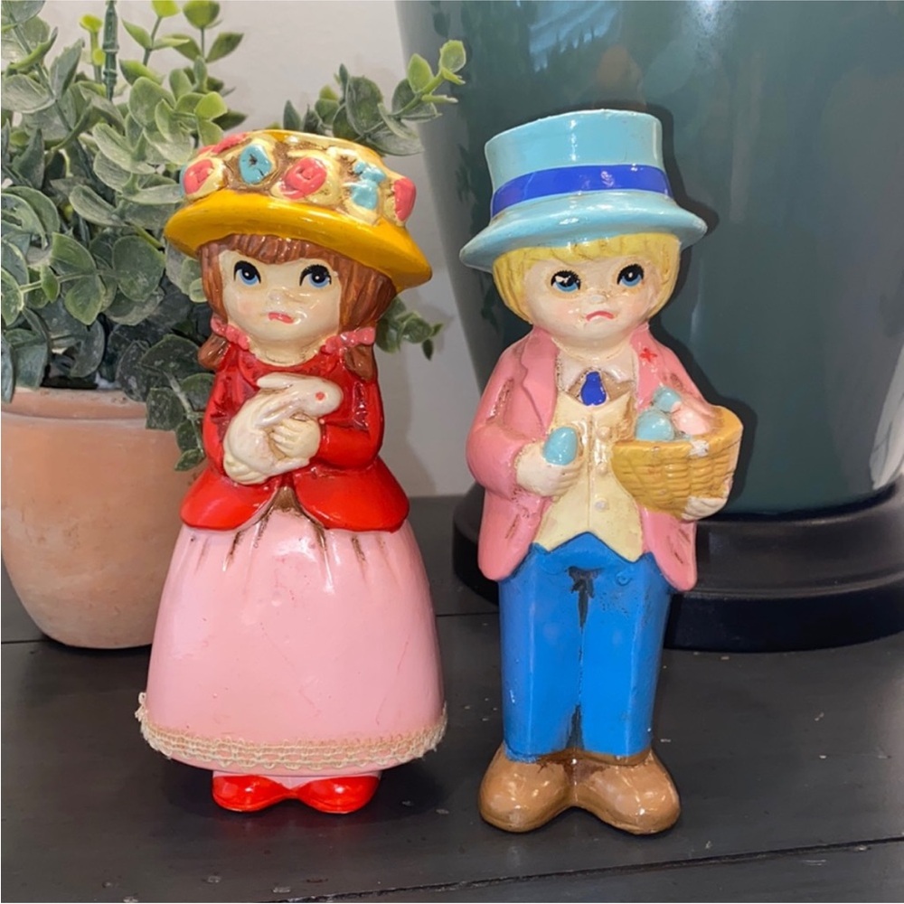 Napcoware Vintage Boy and Girl Easter Couple Napco Japan